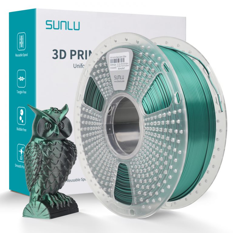 Silk PLA plus dual color schwarz grün