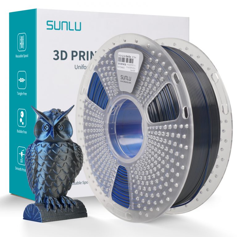 Silk PLA plus dual color schwarz blau