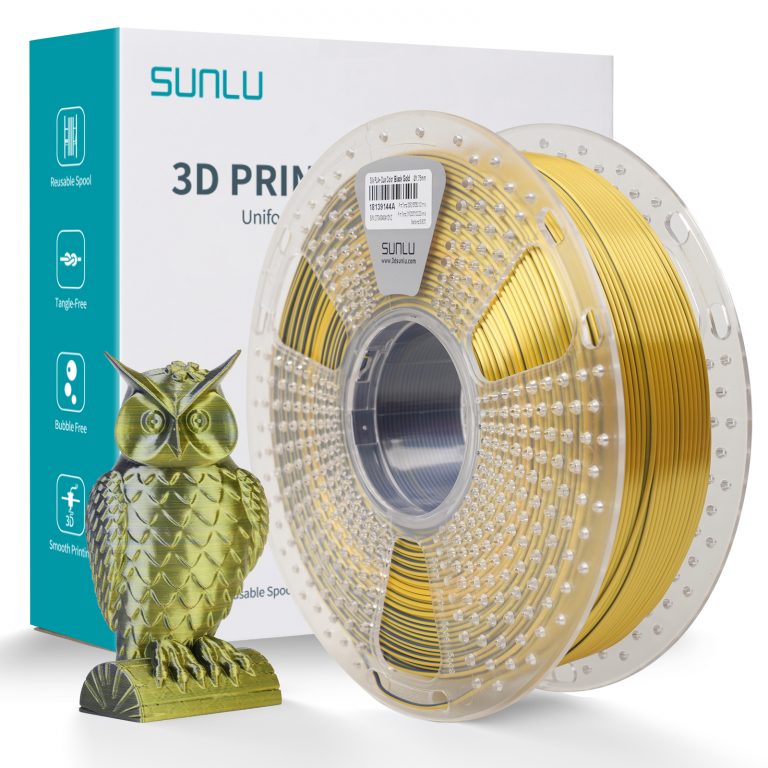 Silk PLA plus dual color schwarz gold